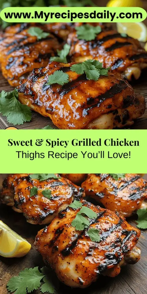 Discover the joy of outdoor cooking with Flame-Kissed Sweet & Spicy Grilled Chicken Thighs! This recipe balances sweetness and spice, creating a mouthwatering dish perfect for family dinners or summer barbecues. Using bone-in, skin-on thighs ensures tender, juicy meat packed with flavor. Learn how to marinate your chicken to perfection and achieve that crispy skin while mastering grilling techniques. Gather around the grill, enjoy delicious flavors, and create lasting memories with loved ones.