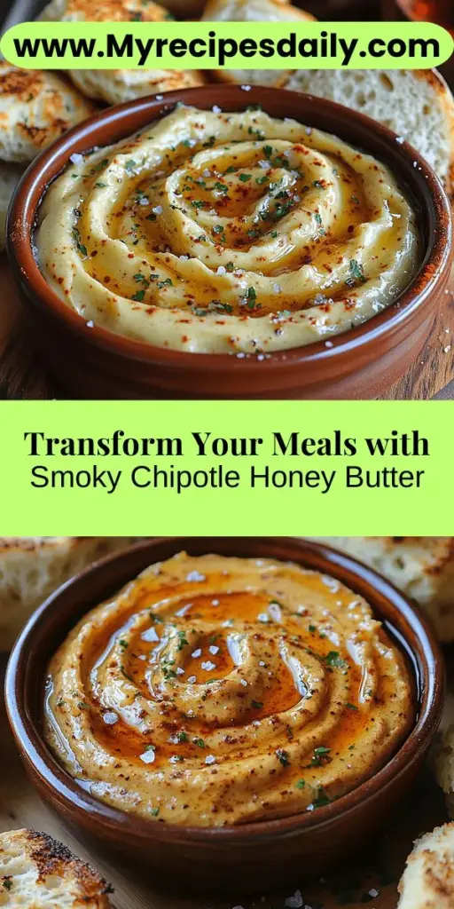 Discover the vibrant world of Smoky Chipotle Honey Butter, a delicious compound butter that's perfect for elevating your meals. This easy-to-make blend combines the sweetness of honey with the smokiness of chipotle peppers and spices, offering a unique flavor profile. Use it to enhance grilled meats, warm cornbread, or roasted veggies. Customizable and versatile, this butter transforms everyday dishes into gourmet delights. Get ready to impress your taste buds!