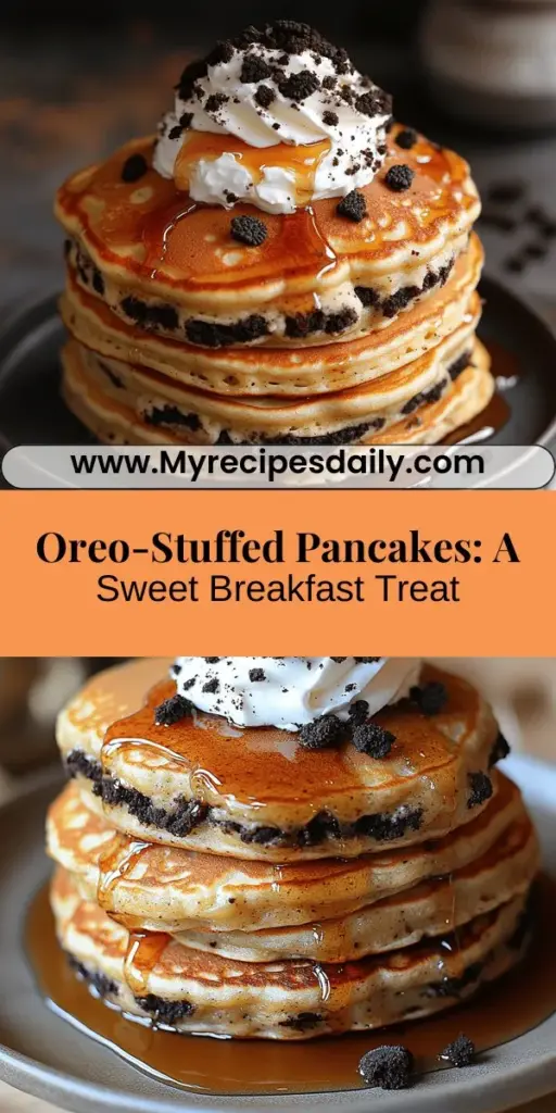 Indulge in a breakfast treat that takes pancakes to the next level! Oreo-Stuffed Pancakes combine fluffy pancake layers with a creamy filling made from crushed Oreos and cream cheese. Perfect for special occasions or just a weekend treat, these pancakes are an impressive delight for kids and adults alike. Easy to make and customizable with toppings like maple syrup and whipped cream, they promise a delicious surprise in every bite. Elevate your breakfast game today!
