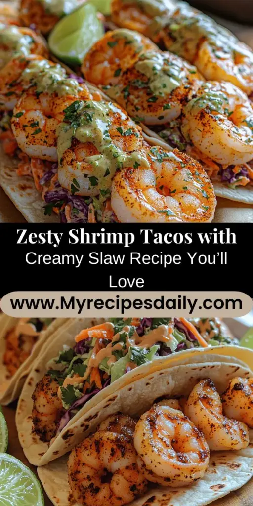 Discover the perfect Zesty Cilantro Lime Shrimp Tacos with Creamy Slaw that bring vibrant ocean flavors right to your table. This dish features succulent shrimp marinated in zesty lime, paired beautifully with a crunchy, creamy slaw made from fresh cabbage and carrots. Ideal for weeknight dinners or casual gatherings, these tacos are not only delicious but also quick to prepare. Learn the essential steps and ingredients to impress your friends and family with this crowd-pleasing recipe.