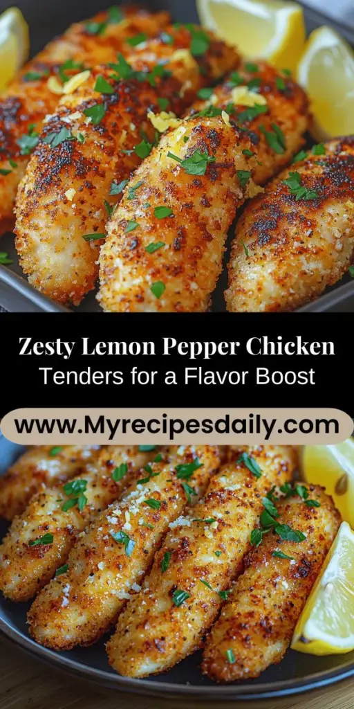 Transform your chicken dinners with these Zesty Lemon Pepper Chicken Tenders! This flavorful twist on a classic dish combines juicy chicken with a crispy panko coating, enhanced by the bright taste of fresh lemons and a kick of black pepper. Perfect for family meals or entertaining guests, these tenders are not only delicious but easy to make. Follow the step-by-step guide to elevate your cooking game and impress everyone at the table! Enjoy a crowd-pleaser that’s healthy, versatile, and unforgettable.