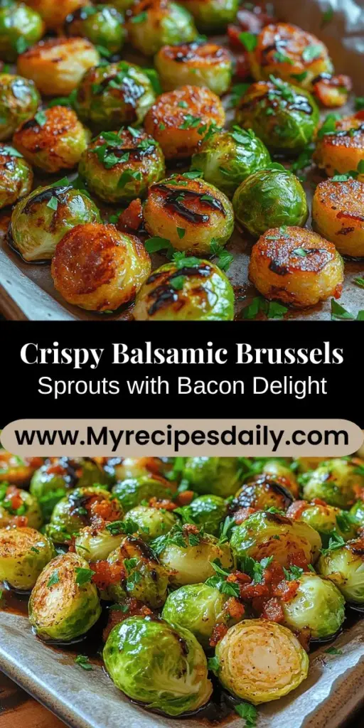 Discover the delicious transformation of Brussels sprouts with this Crispy Balsamic Brussels Sprouts with Bacon recipe. These flavorful sprouts, roasted to perfection and paired with crunchy bacon, create an irresistible side dish that brightens any meal. The sweet-tangy balsamic glaze enhances their natural sweetness, making it a perfect complement to your favorite main courses. Easy to prepare and rich in nutritional benefits, it's time to elevate your vegetable game! Enjoy the wonderful blend of savory and sweet that will delight your taste buds at every bite.