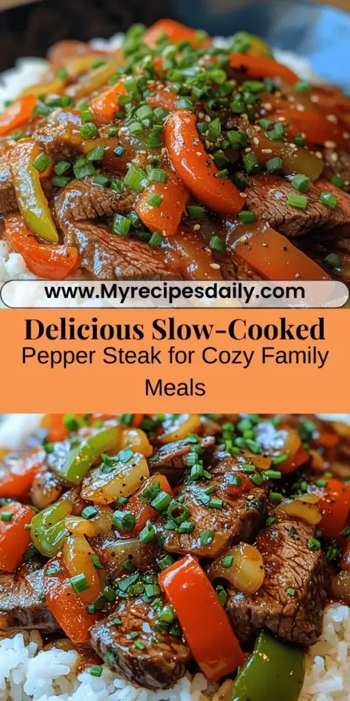 Discover the magic of slow cooking with this Savory Slow-Cooked Pepper Steak recipe that promises to warm your heart and satisfy your taste buds. Combining tender beef flank steak, vibrant bell peppers, and a rich sauce, this dish is perfect for family dinners or meal prep. Easy to make, it allows flavors to meld beautifully over time. With simple ingredients and straightforward steps, you’ll create a hearty, delicious meal that brings everyone together around the table. Embrace the comfort of home-cooked meals with this delightful recipe.