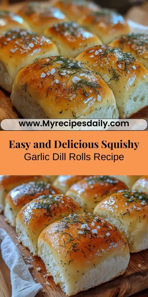 Indulge in the delightful experience of baking Squishy Garlic Dill Rolls from scratch. These soft, fluffy rolls are infused with garlic and fresh dill, making them a perfect addition to any meal or gathering. You'll love the warmth and aroma of homemade bread filling your home, alongside the satisfaction of creating something delicious. With simple ingredients and easy steps, you’ll impress your family and friends with this savory treat that's sure to become a favorite.