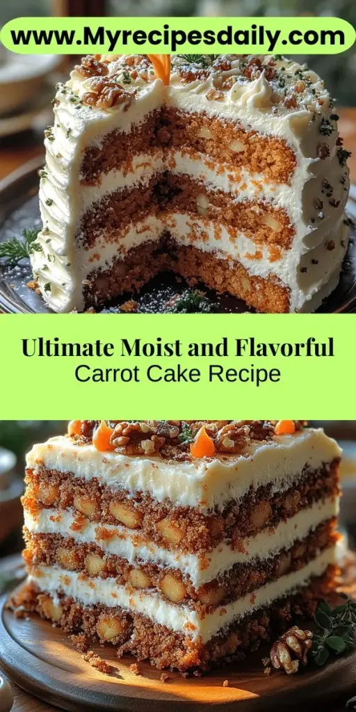 Discover the best-ever carrot cake recipe that combines wholesome ingredients with delightful flavors. This cake features fresh grated carrots, crushed pineapple, and warm spices, creating a moist and flavorful treat perfect for any occasion. Easy enough for novice bakers, it’s versatile enough to suit festive celebrations or casual gatherings. Enjoy the nutritious benefits of carrots while indulging in a delicious dessert that’s sure to impress your family and friends.