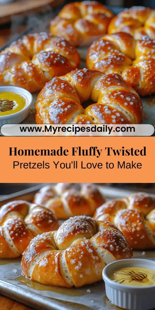 Discover the joy of baking with our Fluffy Twisted Delight Pretzels recipe! These homemade pretzels promise a delightful combination of airy interiors and chewy exteriors, enhanced by your chosen toppings. With a rich history and endless flavor possibilities, crafting these iconic twisted treats at home is a rewarding culinary adventure. Perfect for snacking, parties, or indulging yourself, they are sure to impress anyone who takes a bite. Get ready to create warm, delicious pretzels right in your own kitchen!