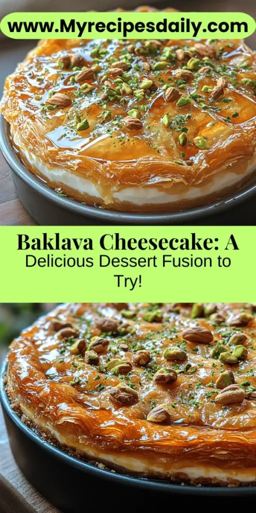 Discover the perfect blend of cultures with Baklava Cheesecake, a dessert that seamlessly marries the rich flavors of traditional baklava with the creamy indulgence of cheesecake. This innovative recipe features a flaky phyllo dough crust layered with walnuts and pistachios, finished with a luscious honey syrup. Ideal for special occasions, this cheesecake not only impresses with its unique taste but also showcases your baking creativity. Treat your guests to an unforgettable fusion dessert that celebrates culinary heritage!