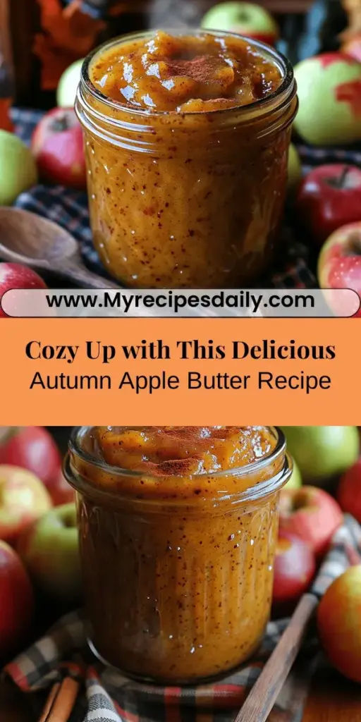Capture the essence of fall with this cozy autumn apple butter recipe! As the leaves change and the air turns crisp, embrace the warmth of homemade apple butter, perfect for spreading on toast or using in your favorite baked goods. With a blend of sweet and tart apples and a mix of warming spices, this recipe is sure to elevate your kitchen's autumn aroma. Experience the joy of preserving the season's flavors and share this delightful treat with family and friends.