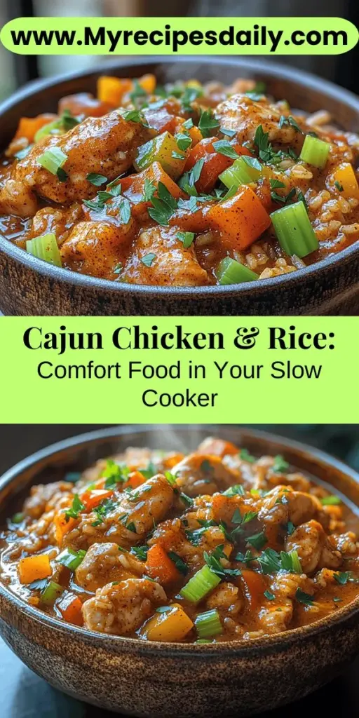 Transform your weeknight dinners with a taste of Cajun flair! This Spicy Cajun Comfort: Slow Cooker Chicken & Rice is the ultimate family meal, packed with bold flavors and easy to prepare. Just set up your slow cooker in the morning, and return home to the inviting aroma of seasoned chicken, rice, and vegetables, simmering to perfection. Perfectly tender and bursting with spices, this dish will not only satisfy your hunger but also warm your soul. Create a delicious and comforting experience for your loved ones with this simple yet flavorful recipe!