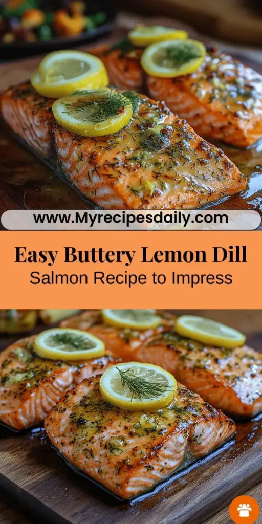 Looking for a meal that combines elegance and nutrition? Try this buttery lemon dill salmon recipe! Packed with fresh flavors, it features beautifully seared salmon paired with zesty lemon, rich butter, and aromatic dill. This dish not only looks gorgeous on your plate but also offers numerous health benefits. With omega-3 fatty acids and high-quality protein, it’s perfect for a nourishing dinner. Elevate your cooking with this simple yet sophisticated recipe that’s sure to impress!