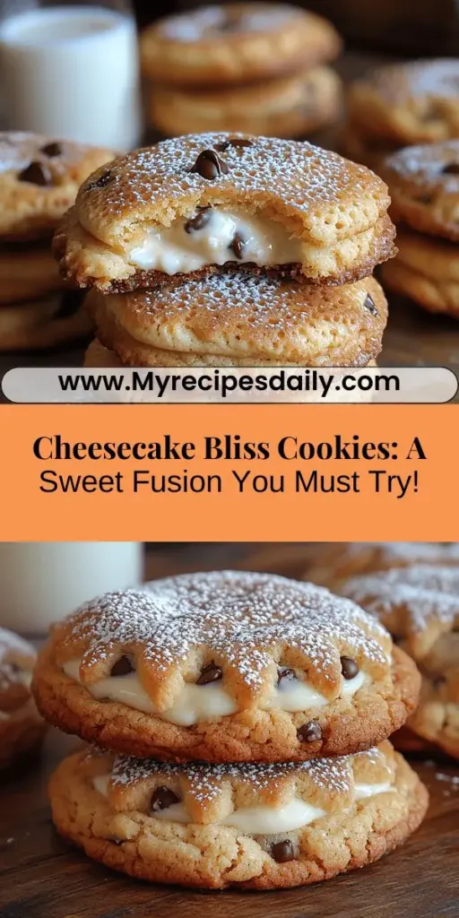 Discover the delightful fusion of cheesecake and cookies with Cheesecake Bliss Cookies! These soft, chewy treats are made with simple ingredients like cream cheese, butter, and vanilla. Experience the magic of baking as the cookies come together, filling your kitchen with a sweet aroma. Perfect for any occasion, they offer a unique flavor that will impress everyone. Follow our easy step-by-step guide to whip up these heavenly cookies and share the joy of homemade treats!