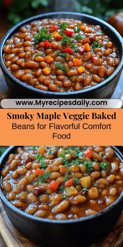 Discover a delicious twist on a classic dish with Smoky Maple Veggie Baked Beans! Packed with rich flavors and nutritious ingredients like navy beans, onion, garlic, and a hint of maple syrup, this plant-based recipe is perfect for cozy dinners or barbecues. Learn how to prepare dried beans or use canned for a quicker option. Embrace this comforting meal that’s both easy to make and healthy, and enjoy the mouthwatering results that leave everyone asking for more.