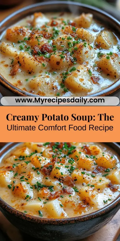 Discover the warm and comforting world of creamy potato soup! This beloved dish is a must-try, perfect for chilly evenings or whenever you need a cozy meal. Explore its rich history, essential ingredients, and versatile cooking techniques that cater to various tastes, including dairy-free options. From traditional recipes to modern twists, learn how to create the perfect bowl of potato soup that combines velvety texture and heartwarming flavors, making it a staple in your kitchen.