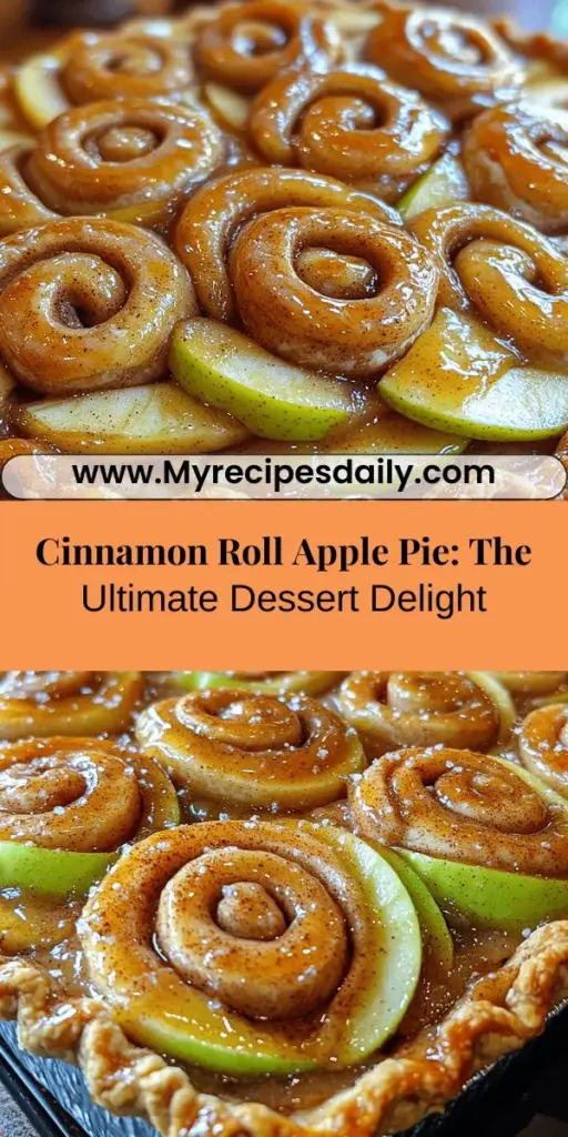 Discover the delicious Cinnamon Roll Apple Pie, where the warmth of cinnamon rolls meets the sweet comfort of apple pie. This recipe combines soft, fluffy cinnamon roll dough with a gooey cinnamon filling and tender apple slices, creating a dessert that's sure to impress. Perfect for gatherings or a cozy night in, this visually stunning treat is topped with a sweet glaze, making it a must-try for any occasion. Indulge in this delightful fusion of flavors and elevate your dessert game!