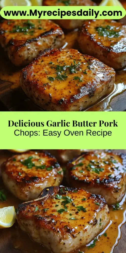 Discover the joy of cooking with these oven-baked garlic butter pork chops that are both simple and incredibly flavorful. Perfect for any occasion, this recipe features juicy pork chops coated in a rich garlic butter sauce, creating a delightful dining experience. Whether you choose bone-in or boneless chops, this dish is sure to impress family and guests alike. Serve with roasted vegetables or creamy mashed potatoes for a complete meal that will leave everyone asking for seconds!