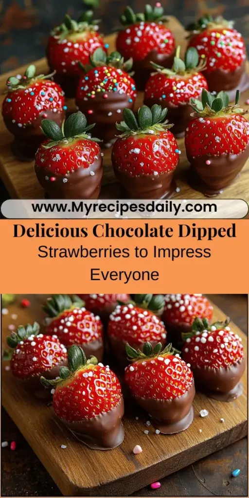 Indulge in the delight of chocolate-dipped strawberries, a classic treat that’s perfect for any occasion. This sweet combination features fresh strawberries coated in rich chocolate, making them a favorite for romantic dinners, celebrations, and casual snacking. The simplicity of preparation means anyone can create this stunning dessert. With options for garnishing and high-quality ingredients, these treats are not only delicious but also visually appealing. Elevate your dessert game and impress friends and family with these easy-to-make treasures that are sure to leave a lasting impression.
