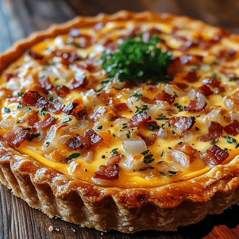 Quiche Lorraine, a classic French dish, has charmed taste buds across the globe with its rich flavors and delightful textures. Originating from the Lorraine region of France, this savory pie combines a creamy filling with a crispy crust, making it a versatile choice for any meal of the day. Whether served at a leisurely brunch, a light lunch, or an elegant dinner, Quiche Lorraine offers a satisfying balance of flavors that can please even the most discerning palate.