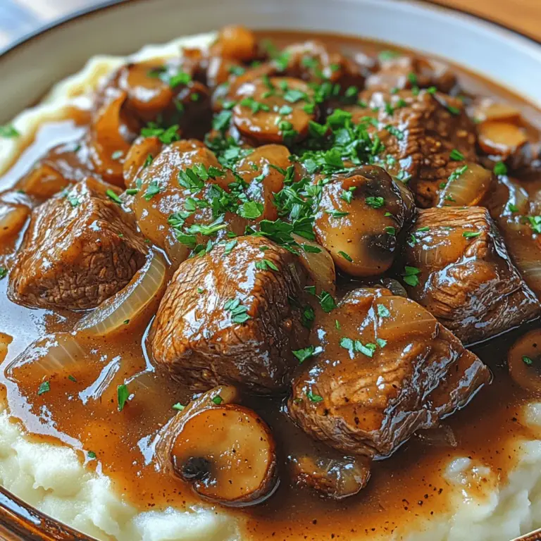 In the realm of comfort food, few dishes evoke warmth and satisfaction quite like savory slow-cooked beef tips and gravy. This hearty meal is a classic that brings not just flavor, but also a sense of home and nostalgia. Whether you’re looking for a fulfilling dinner to feed your family or a dish to impress guests, beef tips and gravy fits the bill perfectly. Slow-cooking these tender morsels of meat allows the flavors to meld beautifully, creating a rich and savory sauce that pairs perfectly with mashed potatoes, rice, or even fresh bread.