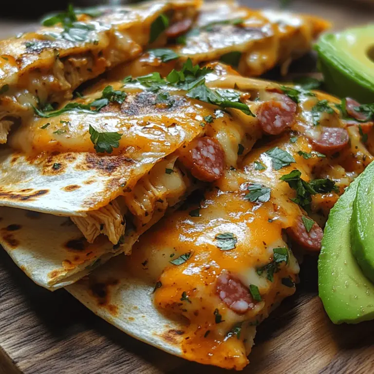Quesadillas have long been a beloved staple in Mexican cuisine, known for their simplicity, versatility, and satisfying flavors. Today, we’re taking this classic dish to a whole new level with a delicious twist: the Basil Ranch Chicken and Salami Quesadilla with Avocado. This recipe combines the savory goodness of cooked chicken and salami with the creamy richness of ranch dressing and fresh basil, wrapped in a golden, crispy tortilla.