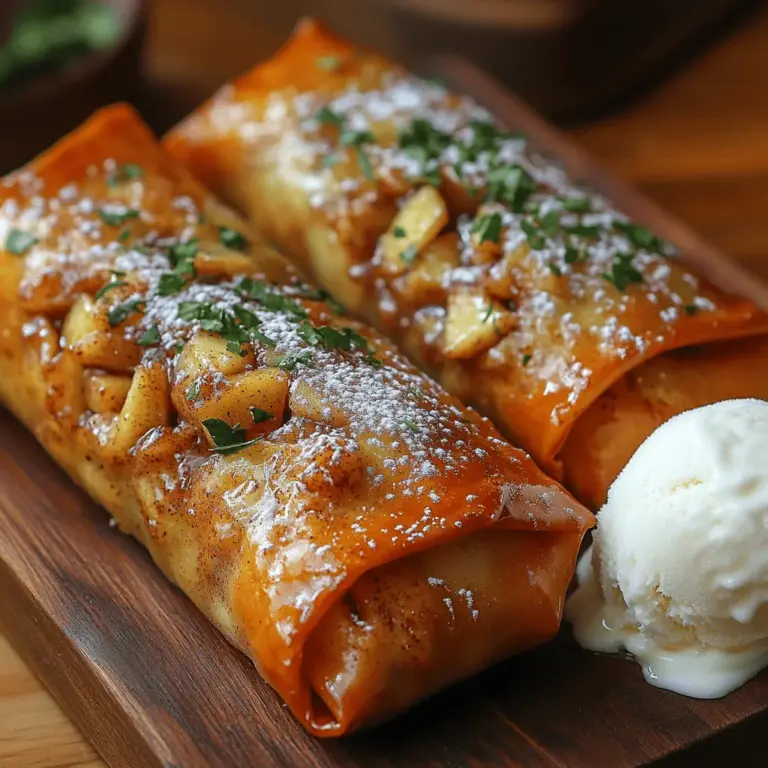 There's something inherently comforting about a classic apple pie. The warm, spiced apple filling encased in a flaky crust evokes memories of family gatherings, holiday celebrations, and cozy nights in. It’s a dessert that has stood the test of time, beloved by many for its delightful blend of sweet and tart flavors. However, as culinary creativity continues to inspire home cooks and food enthusiasts alike, traditional recipes are getting exciting makeovers. Enter the Crispy Apple Pie Egg Rolls: a modern twist on a classic favorite that transforms the comforting essence of apple pie into a fun, crispy snack.