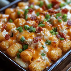 Casseroles have long held a revered place in American kitchens, celebrated for their heartiness and the comforting warmth they bring to the dinner table. Whether it's a family gathering, a potluck, or simply a cozy weeknight meal, casseroles offer a delightful combination of flavors and textures that appeal to both children and adults alike. Among the myriad of casserole options, one dish stands out for its unique, mouthwatering fusion of ingredients: the Crispy Chicken Bacon Ranch Tater Tot Casserole.