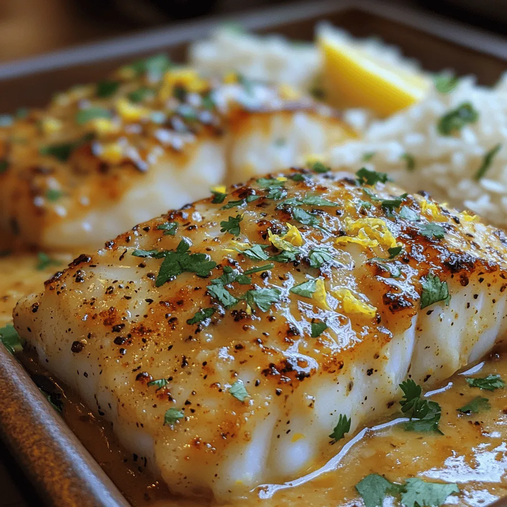 Dive into the delightful world of seafood with our Tasty Baked Cod in Coconut Lemon Cream Sauce. This dish represents a harmonious blend of flavors that will tantalize your taste buds and impress your guests. The mild and flaky texture of cod pairs beautifully with a rich coconut sauce, enhanced with zesty lemon and a medley of aromatic spices. Whether you’re planning a cozy weeknight dinner or a festive gathering, this recipe is sure to be a showstopper on your dining table.