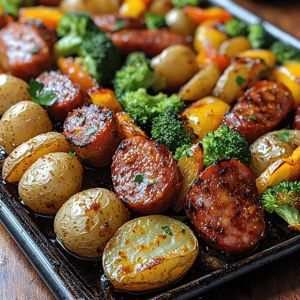 In the realm of quick and satisfying meals, few dishes can rival the ease and deliciousness of a sheet pan recipe. The Sizzling Kielbasa & Veggie Sheet Pan Delight combines hearty kielbasa with a colorful medley of vegetables, all roasted together to create an enticing, flavorful experience. This dish epitomizes the concept of one-pan meals, providing a hassle-free cooking experience without sacrificing flavor or nutrition.