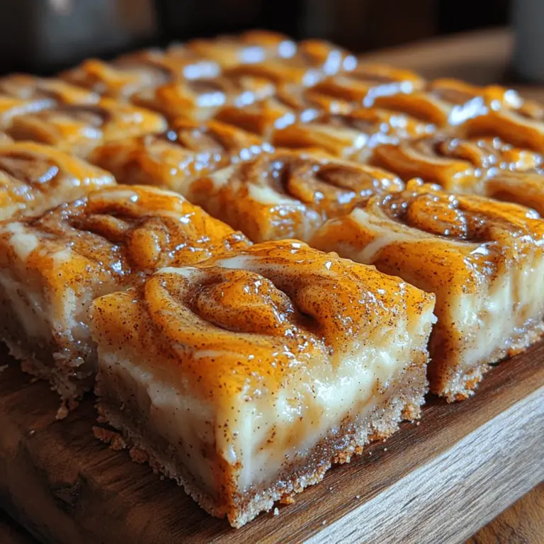 Cinnamon Roll Bliss Bars are a modern twist on the beloved cinnamon roll. They capture all the essential flavors—sweet cinnamon, buttery goodness, and creamy icing—while simplifying the preparation process. The concept of cinnamon roll bars allows for a quicker bake, making it easier to enjoy the delightful flavors of cinnamon rolls without the need for intricate shaping and rolling. With a straightforward layering technique, these bars come together quickly, making them an ideal choice for busy bakers or last-minute dessert needs.