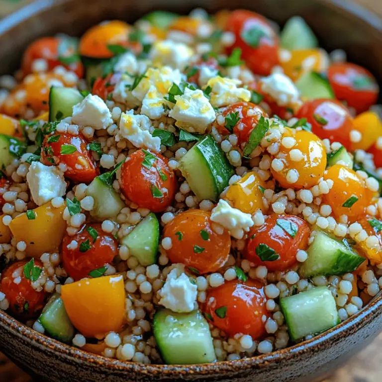 Welcome to a culinary adventure that brings together vibrant flavors, fresh ingredients, and wholesome nutrition in a delightful dish: Zesty Couscous Bowls with Lemon Feta Dressing. This recipe is not only appealing to the eye but also satisfying to the palate, making it a perfect choice for lunch or dinner. Imagine a colorful medley of textures and flavors, where fluffy couscous meets the zestiness of lemon and the creaminess of feta cheese. Whether you're meal prepping for the week, hosting a light summer gathering, or seeking a quick, healthy dinner option, this dish is your answer.