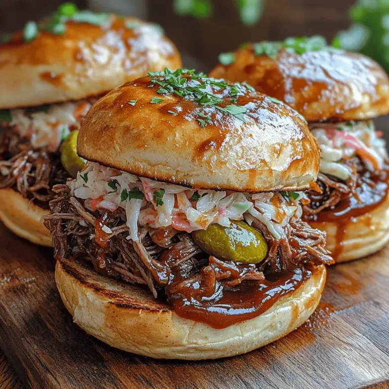 Welcome to the world of comfort food, where a simple yet delicious recipe can transform an ordinary meal into an extraordinary experience. Today, we will explore the delightful recipe for Savory Shredded Beef Delight Sandwiches. This dish, featuring tender, flavorful beef cooked to perfection, is ideal for gatherings, weekend meals, or any time you crave a hearty sandwich.