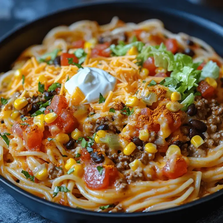 If you're looking for a unique and exciting dish that combines two beloved meals into one, look no further than Taco Spaghetti Fiesta. This innovative recipe takes the classic flavors of tacos and melds them with the comforting essence of spaghetti, resulting in a dish that is both satisfying and delicious. The Taco Spaghetti Fiesta is not only a feast for the taste buds but also a visual delight, making it an excellent choice for family dinners, gatherings, or even a casual weeknight meal.