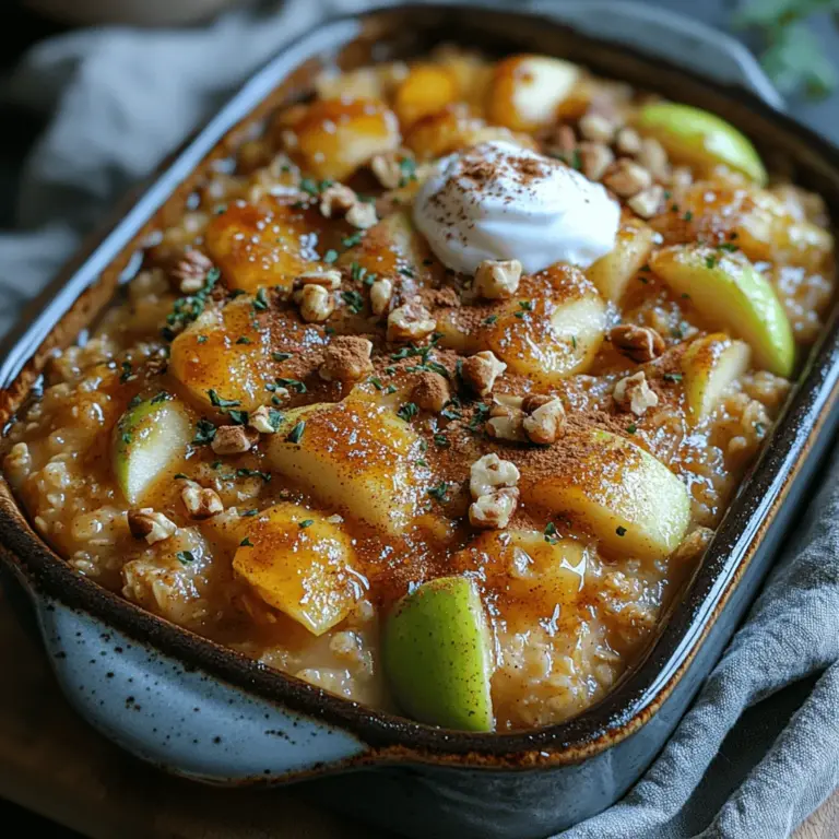 As the temperature drops and the days grow shorter, there's nothing quite as comforting as a warm bowl of baked oatmeal. This Warm & Cozy Oatmeal Apple Bake is not only a delightful treat but also embodies the essence of comfort food, especially during the crisp autumn and cold winter months. Imagine the aroma of cinnamon-spiced apples wafting through your kitchen, inviting everyone to gather around the table for a nourishing start to the day or a sweet end to a meal.