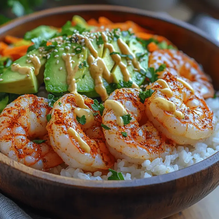 In the world of quick and delectable meals, shrimp rice bowls with spicy mayo stand out as a vibrant and satisfying option. These bowls combine succulent shrimp, creamy spicy mayo, and aromatic rice to create a dish that not only tantalizes the taste buds but also nourishes the body. As a versatile recipe, shrimp rice bowls can be tailored to individual preferences, allowing for a myriad of toppings that range from crunchy vegetables to savory sauces. The growing popularity of rice bowls in contemporary cuisine speaks to their ease of preparation and their ability to encapsulate a balanced meal in one delightful serving.