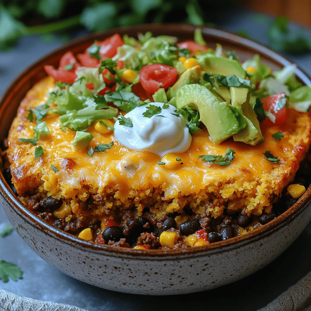 If you're searching for a dish that combines comfort, flavor, and ease of preparation, look no further than Cheesy Cornbread Taco Bake. This mouthwatering recipe is a delightful fusion of two beloved comfort foods: cornbread and tacos. The result is a hearty meal that not only warms the heart but also satisfies the palate, making it the perfect option for family dinners or gatherings with friends.