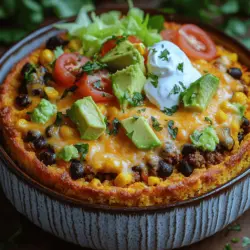 If you're searching for a dish that combines comfort, flavor, and ease of preparation, look no further than Cheesy Cornbread Taco Bake. This mouthwatering recipe is a delightful fusion of two beloved comfort foods: cornbread and tacos. The result is a hearty meal that not only warms the heart but also satisfies the palate, making it the perfect option for family dinners or gatherings with friends.