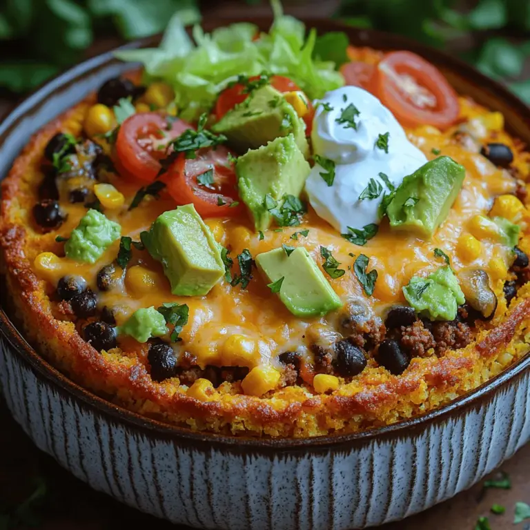 If you're searching for a dish that combines comfort, flavor, and ease of preparation, look no further than Cheesy Cornbread Taco Bake. This mouthwatering recipe is a delightful fusion of two beloved comfort foods: cornbread and tacos. The result is a hearty meal that not only warms the heart but also satisfies the palate, making it the perfect option for family dinners or gatherings with friends.