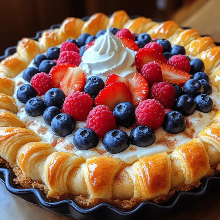 Welcome to the delightful world of desserts, where indulgence meets simplicity with our Creamy Crescent Rolls Cheesecake Delight. This recipe is a true fusion of textures and flavors, merging the buttery, flaky goodness of crescent rolls with a rich and creamy cheesecake filling. The result is a dessert that captivates the senses, making it an ideal choice for gatherings, special occasions, or simply a sweet treat to brighten your day.