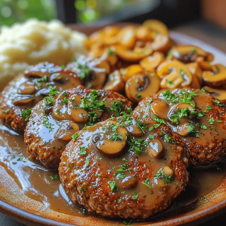 Salisbury steak is a beloved staple of American comfort food, known for its savory flavors and satisfying texture. This dish, often served with a rich gravy and accompanied by mashed potatoes, has been a family favorite for generations. Its roots can be traced back to the 19th century, making it a classic that continues to resonate with home cooks today. The beauty of Salisbury steak lies not just in its taste but also in its ability to bring people together around the dinner table, creating moments of shared joy and culinary delight.