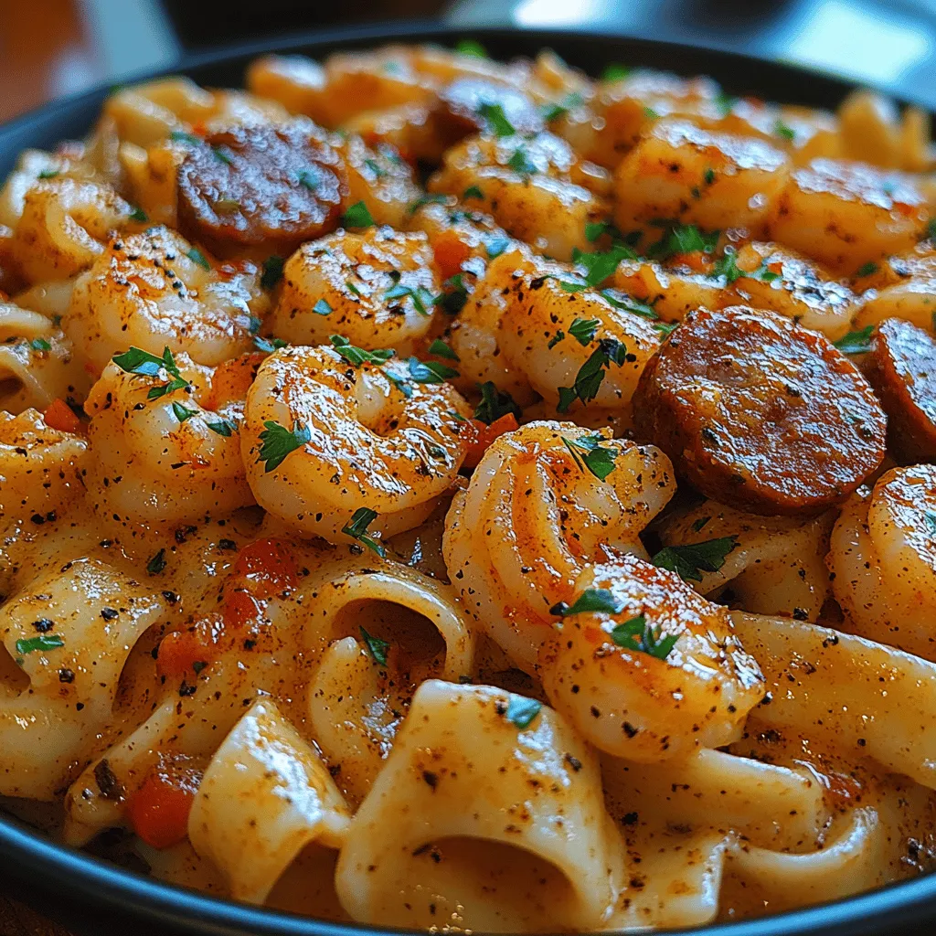If you're in search of a dish that captivates the palate with its vibrant flavors while offering a comforting feel, look no further than Spicy Delight: Creamy Cajun Shrimp Pasta with Sausage. This dish is a harmonious blend of succulent shrimp and savory sausage, making it a hallmark of Cajun cuisine—a culinary tradition steeped in rich history and robust flavors. As you savor each bite, the creamy sauce envelops the fettuccine pasta, creating a delightful experience that is both satisfying and indulgent.