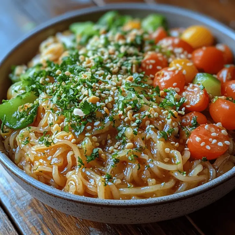 If you're on the lookout for a quick, vibrant, and refreshing meal that doesn't skimp on flavor, look no further than Zesty Cilantro Lime Noodles. This dish strikes the perfect balance between zesty and savory, making it an ideal choice for busy weeknights or when you want a light yet satisfying vegetarian option. With its simple preparation and customizable ingredients, this recipe can cater to a variety of dietary preferences while delivering a delightful culinary experience.