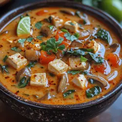 Exploring the role of each ingredient provides insight into the dish's flavor profile and nutritional benefits. The magic of Spicy Thai Bliss Red Curry Soup lies in its carefully selected ingredients, each contributing to the vibrant flavors and health benefits of the dish.