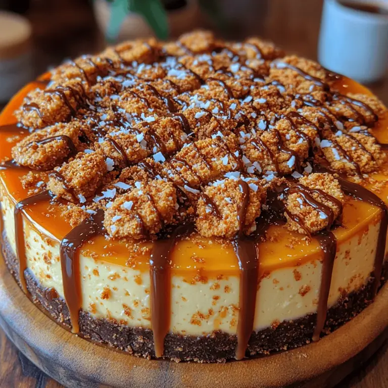 Welcome to a delightful culinary adventure where tropical flavors meet creamy indulgence! The Tropical Samoa Cheesecake is an innovative dessert inspired by the beloved Girl Scout Samoa cookies. Imagine a luscious cheesecake infused with the rich flavors of coconut and chocolate, all resting on a buttery graham cracker crust. This dessert is not just a feast for the eyes but also a treat for the taste buds, making it an ideal centerpiece for any gathering, from birthday parties to summer barbecues. The combination of rich creaminess and tropical sweetness will transport you to a sun-kissed paradise, making every bite feel like a mini vacation.