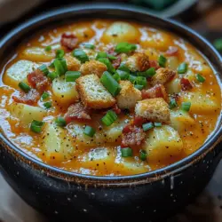 As the chill of autumn settles in and winter approaches, there’s nothing quite as comforting as a warm bowl of potato soup. Creamy Bacon Bliss Potato Soup takes this classic dish to new heights, combining the rich, velvety texture of potatoes with the savory goodness of crispy bacon. This hearty soup not only warms the body but also nourishes the soul, making it a perfect choice for cozy nights in or gatherings with family and friends.