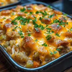 When it comes to comfort food, casseroles reign supreme. They embody warmth and familiarity, making them a beloved choice for family gatherings, weeknight dinners, or simply when you need a hearty meal to nourish the soul. One such dish that perfectly encapsulates this essence is the Cozy Chicken Stuffing Casserole. This delightful casserole merges tender, shredded chicken with a creamy, flavorful mixture, all topped off with a hearty stuffing layer that brings a satisfying crunch.