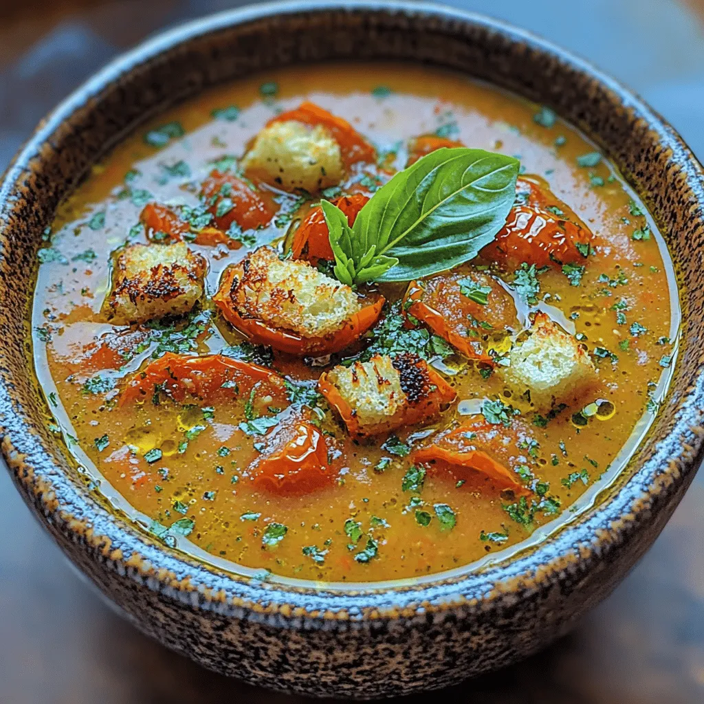 In the world of comforting dishes, few can rival the rich, velvety goodness of Basil Bliss & Roasted Tomato Soup. This delightful soup is not just a meal; it's an experience that wraps you in warmth with every spoonful. With its vibrant flavors and soothing texture, it's a perfect companion for chilly evenings or a light midday lunch. The appeal of this dish lies not only in its taste but also in the nostalgia it evokes, reminding us of home-cooked meals shared with loved ones.