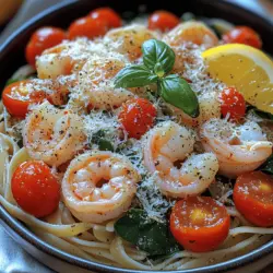 To create the perfect Garlic Butter Shrimp Tomato Spinach Pasta, choosing the right ingredients is essential. Here’s a closer look at the key components that make this dish sing.