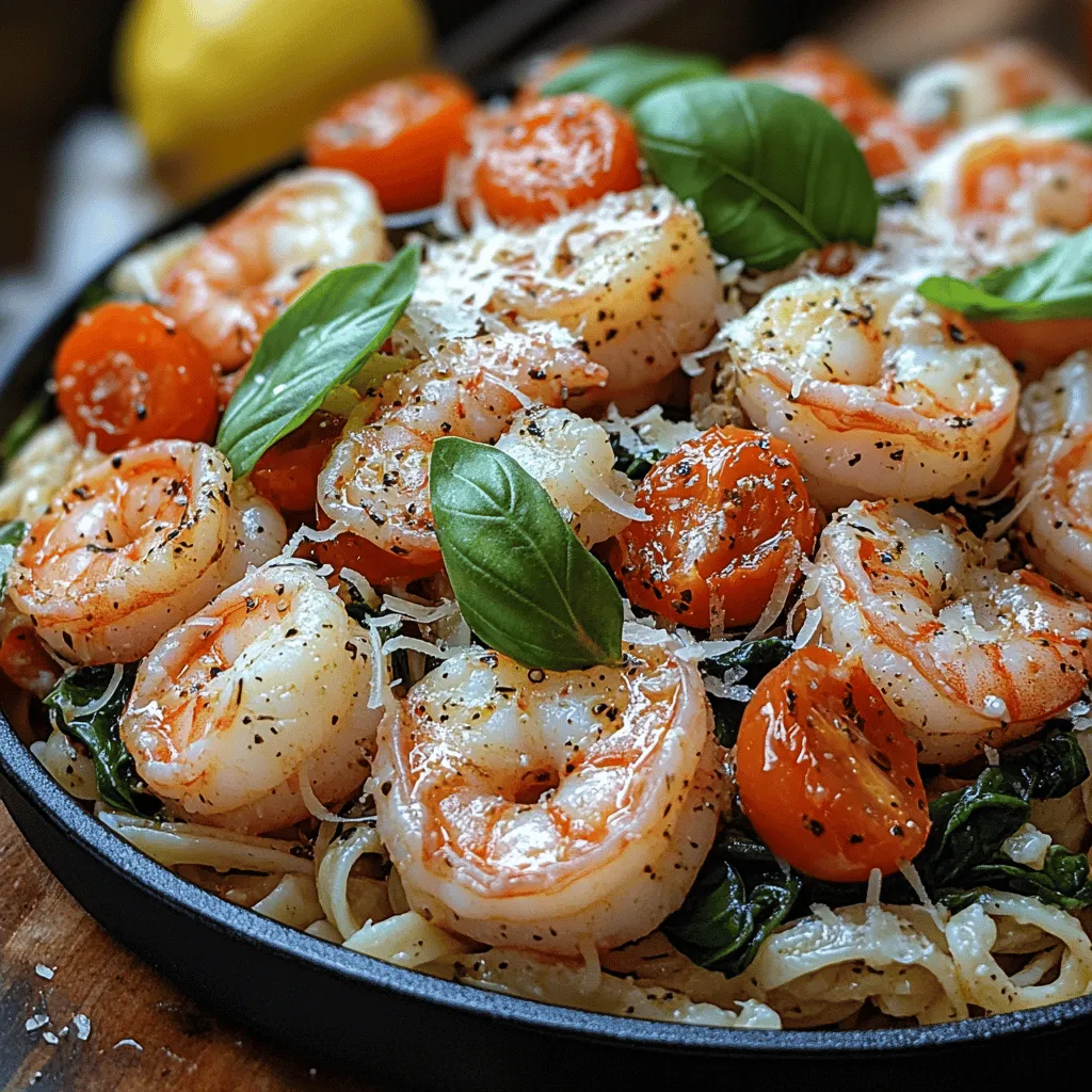 To create the perfect Garlic Butter Shrimp Tomato Spinach Pasta, choosing the right ingredients is essential. Here’s a closer look at the key components that make this dish sing.