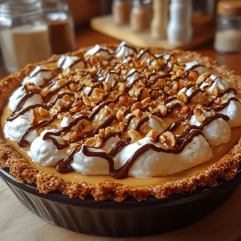 What makes the Peanut Butter Bliss Pie truly stand out is its innovative combination of flavors and textures. The salty pretzel crust provides a delightful contrast to the creamy peanut butter filling, while the rich chocolate drizzle adds an extra layer of indulgence. The marriage of sweet and salty elements creates a flavor profile that is both satisfying and addictive. Each bite delivers a crunch followed by a smooth, sweet sensation that will keep you coming back for more.