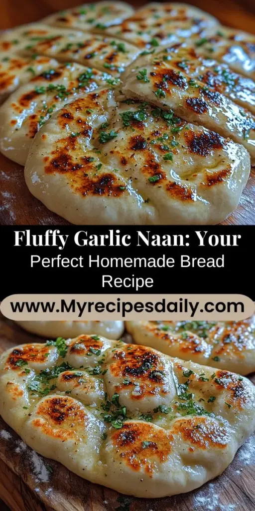 Discover the joy of making fluffy garlic naan at home with this simple recipe. Perfect as a side for curries or enjoyed on its own, this homemade naan is soft, chewy, and infused with aromatic garlic. With just a few basic ingredients like all-purpose flour, yogurt, and garlic, you can create a delicious bread that elevates any meal. Follow the easy step-by-step instructions and impress your family and friends with your newfound naan-making skills. Get ready to enjoy warm, aromatic bread straight from your kitchen!