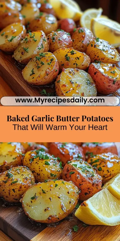 Discover the ultimate comfort food with baked garlic butter potatoes! This simple recipe combines tender baby potatoes with the rich flavors of garlic and butter, creating a dish that's both indulgent and heartwarming. Perfectly crispy on the outside and fluffy on the inside, these potatoes are a delightful addition to any meal. With easy instructions and health benefits from fresh ingredients, you can enjoy this delicious and nutritious side dish with minimal effort. Transform your dinners into something special with this unforgettable recipe!